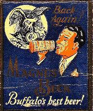 1940s Magnus Beck Brewing Co Inc Beer Matchcover  Bu​ffalo NY