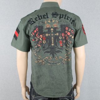 Rebel Spirit Short Sleeve Shirt 2011 SSW111027 Olive