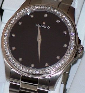   Movado junior 0605962 0.90ct.aprx.real Diamond bezel & dial watch