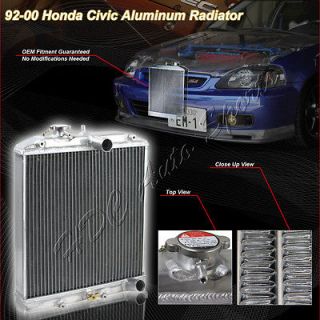 Aluminum Dual Core Manual Transmission Racing Radiator (Fits Honda)
