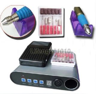 Electric nail drill pen file machine manicure pedicure bits kit with 