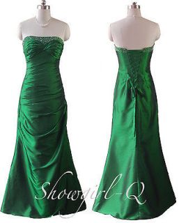 5269 Emerald Green Sequinned Bodice Evening Dress Prom Bridesmaid 