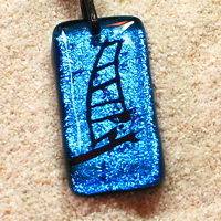 Windsurfing jewelry Pendant Leather Necklace Boom #1