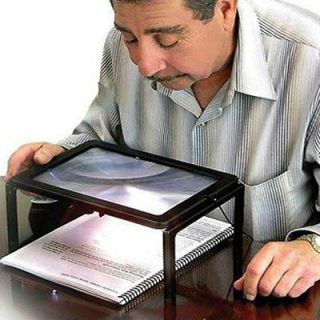 Giant Large Hands Free Magnifying Glass 3X With Light LED Magnifier 