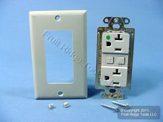   Electric Gray HOSPITAL Grade GFCI GFI Receptacle Outlet 20A GF8300GY