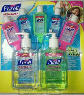 PURELL ADVANCED Instant Hand Sanitizer 2 Large bottles 8oz and 5 Jelly 