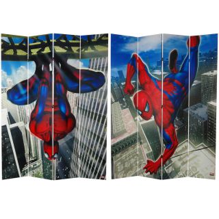   Furniture 7 ft. Tall Spider Man Wall Crawler Canvas Room Divider