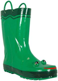 NEW Western Chief Womens Green Frog Rubber Rain Boots Size 9 