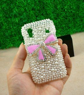 Newly listed Crystal Bow Bling Pearl Hard Back Case for Samsung Galaxy 