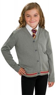 Harry Potter Hermione Sweater Cardigan & Tie Costume Set Child *New*
