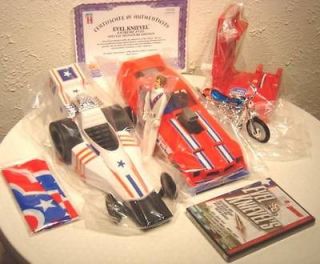 Evel Knievels Evil Knievel Motorcycle Jump Race Car FUNNY Car CLASSIC 