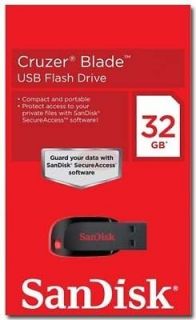 Sandisk Cruzer Blade Flash Drive Z50 32GB USB 2.0 SDCZ50 032G B3​5 