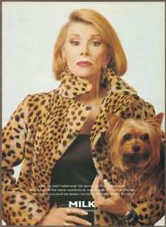 Joan Rivers 1995 Got Milk print ad / magazine advertisement, Free 