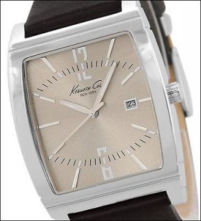 Kenneth Cole New York Leather Warm Grey Dial Mens Watch KC1795