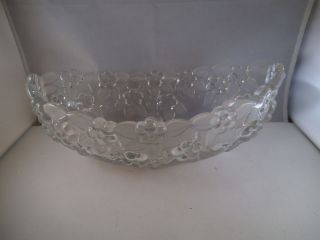 Vintage Mikasa Carmen Crystal Glass Oval Bowl Jardiniere Walther West 