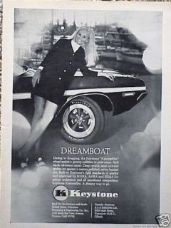 1971 71 Keystone MAG Wheel Rim Challenger ORIGINAL Ad