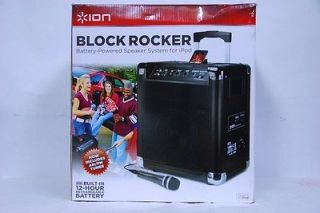 NEW ION BLOCK ROCKER PORTABLE SPEAKER SYSTEM FOR IPOD WITH AM/FM