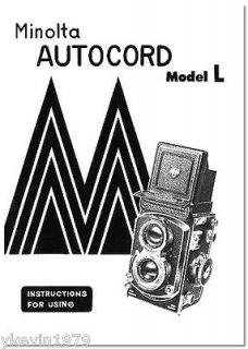 Minolta Autocord L TLR Instruction Manual   English