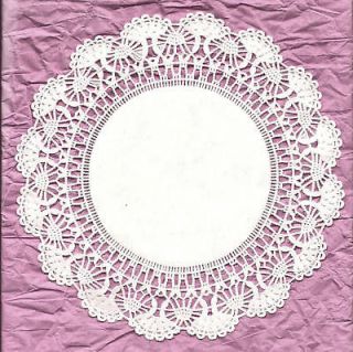 INCH ROUND CAMBRIDGE WHITE PAPER LACE lacy doily DOILIES CRAFT 25 