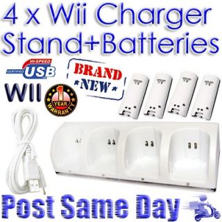 Charger stand Dock 4 Battery For Wii Remote Controller