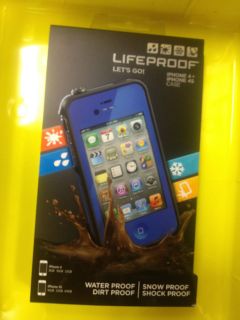 NEW Lifeproof iPhone 4/4S Case Blue New In Box Life proof case Brand