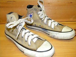 1980s Mens Converse Sneakers Size 6 High Tops Light Brown Made in 