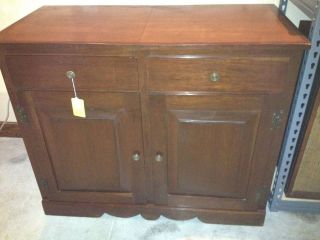 VINTAGE EARLY AMERICAN CHERRY WOOD STEREO CABINET HAND MADE/HAND 
