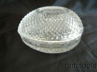 Vintage Avon Fostoria Clear Crystal Egg or Oval Soap Dish 1977 Mothers 