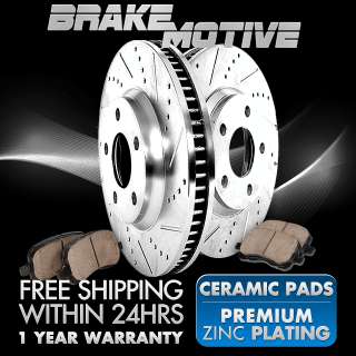   KIT] PERFORMANCE DRILLED AND SLOTTED BRAKE ROTORS & QUIET CERAMIC PADS