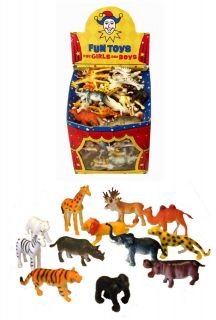Childrens Traditional Toy Jungle Animal Figures Assorted 6/8cm 