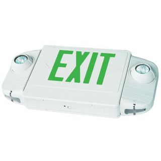 Combo LED EXIT SIGN and Emergency Lights Lighting E4AG