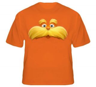 Lorax face Orange T shirt made from 100% Cotton