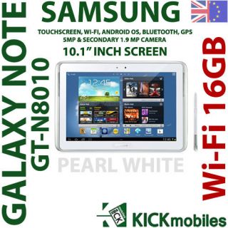   GALAXY NOTE GT N8010 16GB WIFI 10.1 INCH WHITE ANDROID TABLET WI FI