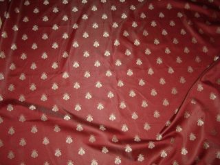 IMPERIAL RED NAPOLEON BEE DAMASK FABRIC 10 YDS BREATHTAKING