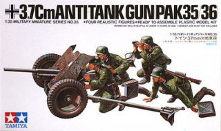   Toy Soldiers Model Kit 1/35 3.7cm PaK 35/36 Anti Tank Gun Tamiya 35035