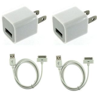 2X USB USA AC Power Adapter Wall Charger Plug + SYNC Cable iPod iPhone 