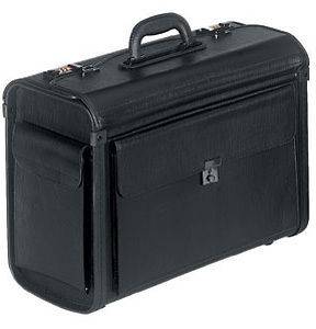 19 LEATHER PILOT BRIEFCASE LAWYER LAPTOP SUITCASE CARRY ON TRAVEL BAG