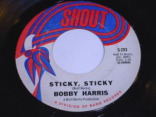 Bobby Harris Sticky, Sticky / Mr. Success 45   Shout   Soul