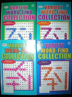   WORD FIND COLLECTION Puzzle Books SEEK SEARCH PUZZLES NEW Kappa