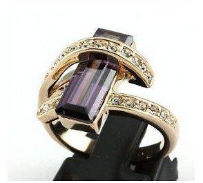 Italian CZ zircon amethyst wedding Ring rings #6~9
