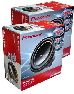 PIONEER 12 SUBWOOFERS 1400W NEW TS W309S4 PAIR TSW309S4 X2