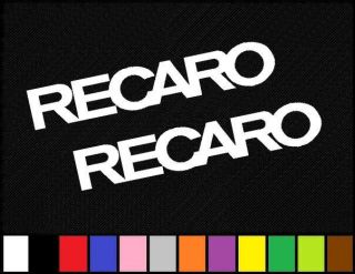 RECARO (2) Decals Vinyl Stickers 6 Seats Rails Sport Pro Speed Profi 