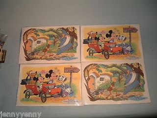 MICKEY MOUSE & MINNIE PLUTO & SWORD IN STONE 4 PC DISNEY PLACEMATS 
