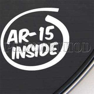 Ar15 Inside Decal Rifle Guns War Ar 15 Car Sticker