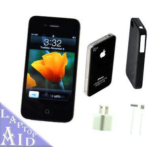   Unlocked Apple iPhone 4 32GB Black iOS 6.0 AT&T T Mobile Any GSM SIM