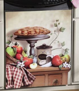 Small Apple Pie Decorative Magnetic Kitchen Dishwasher Cover Country 