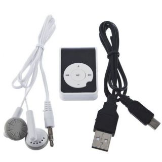 bl USB Mini Clip  Music Player Support Up to 8GB Micro SD TF Card 