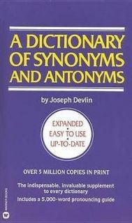 Dictionary of Synonyms & Antonyms, Devlin, Joseph, Good Book