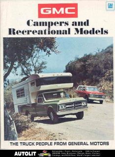 1971 GMC Pickup Camper Travel Trailer Brochure