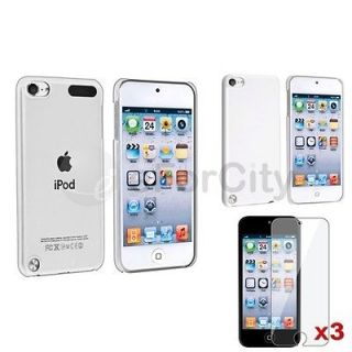   Hard Clear+White Case Cover+Screen Guard For iPod Touch 5 5G 5th Gen